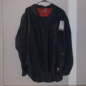 Birdwell Beach Britches denim colored button up